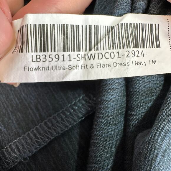 Quince Flowknit Breeze Fit & Flare Dress Navy Med - Picture 11 of 15